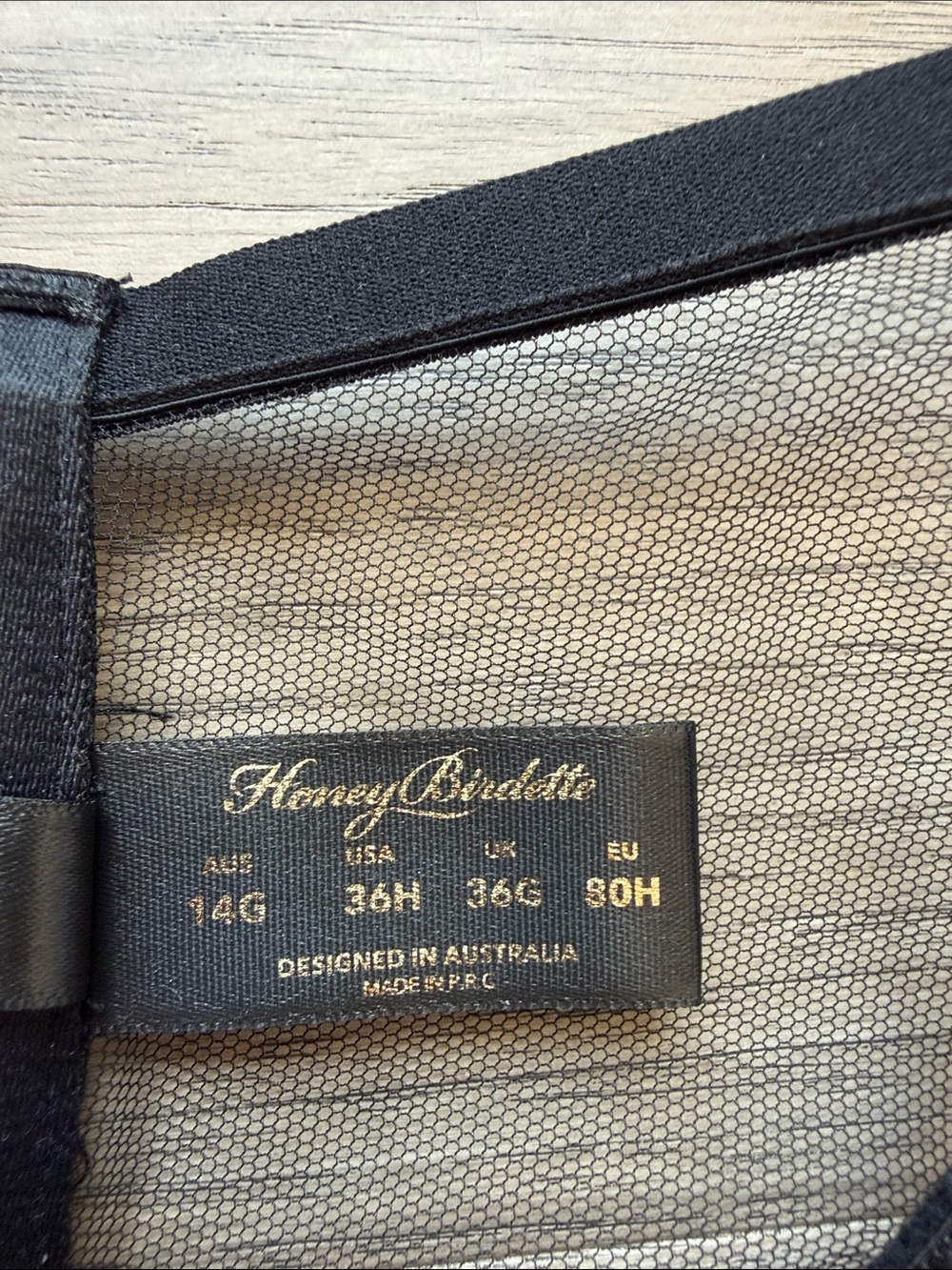 Honey Birdette Black Mesh Strappy Harness - Picture 8 of 9